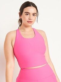 Light Support PowerSoft Adjustable Longline Sports Bra for Women | Old Navy (US)