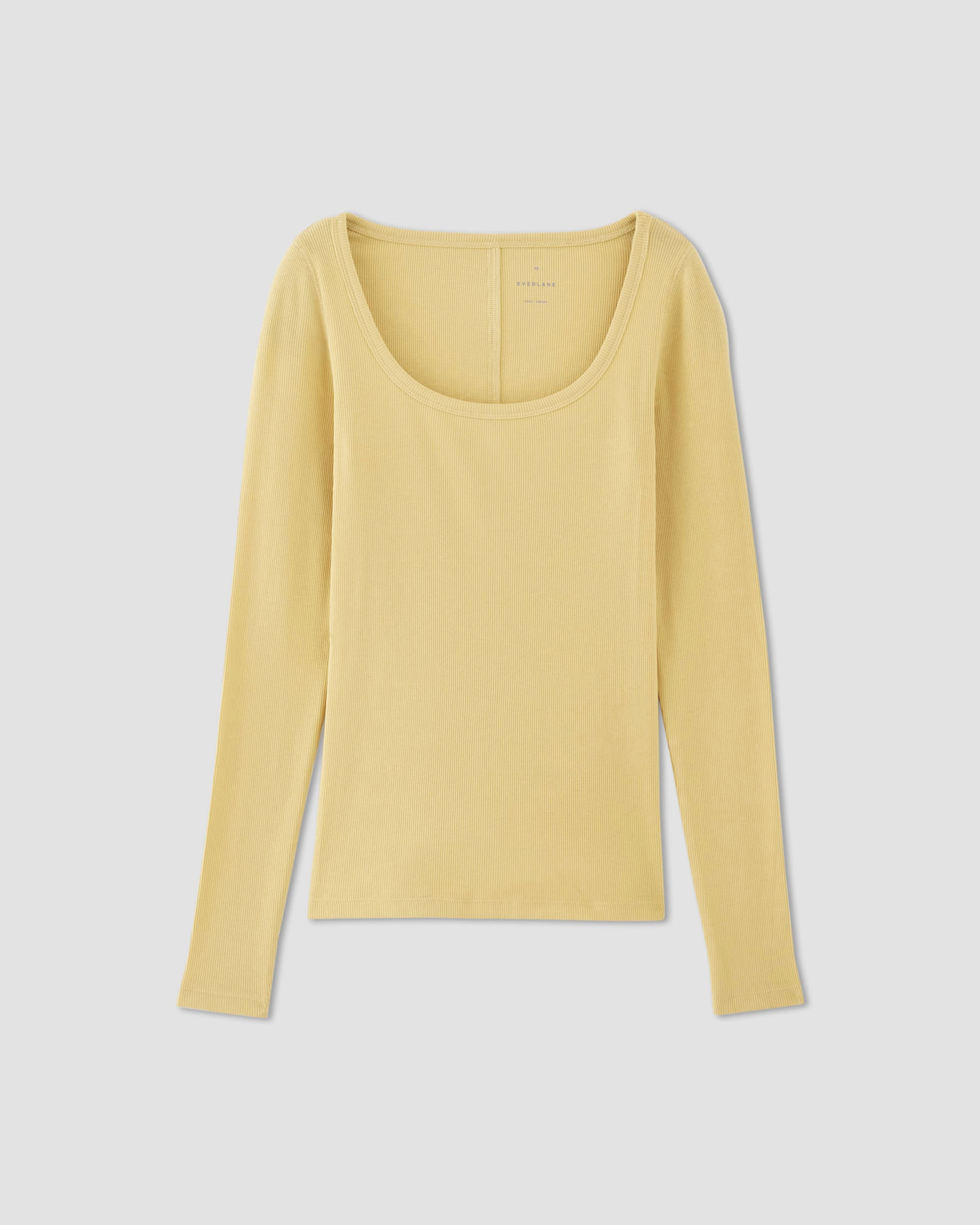 The Supima® Micro-Rib Long-Sleeve Scoop-Neck | Everlane