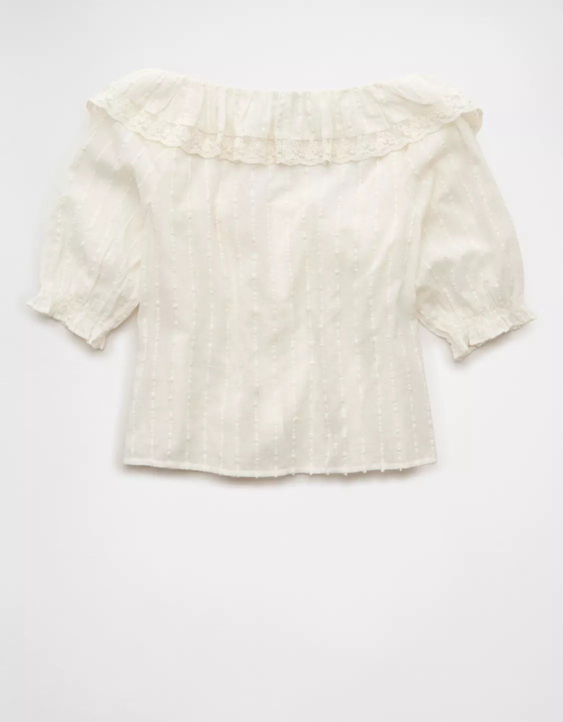 AE Ruffle Lace Blouse | American Eagle Outfitters (US & CA)