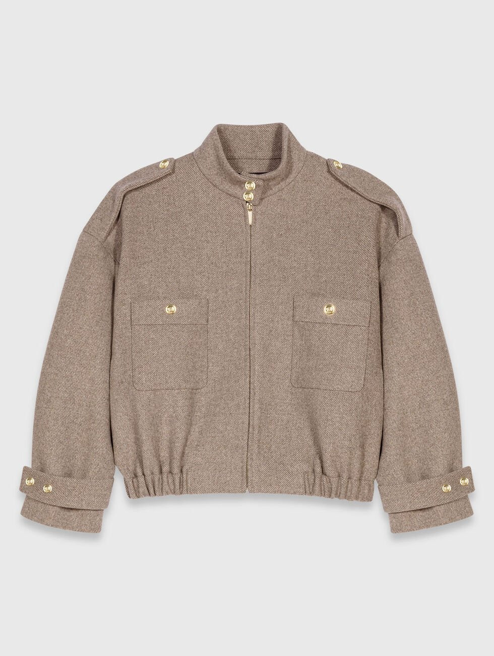 Mixed wool jacket Natural for Women | Maje | Maje US