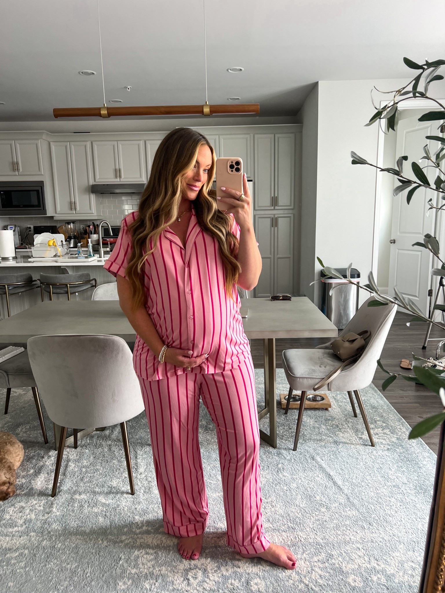 Can’t pass up cute pjs at this point of pregnancy! 🩷🩷 I sized up for bump! 

#LTKMidsize #LTKBump #LTKSaleAlert