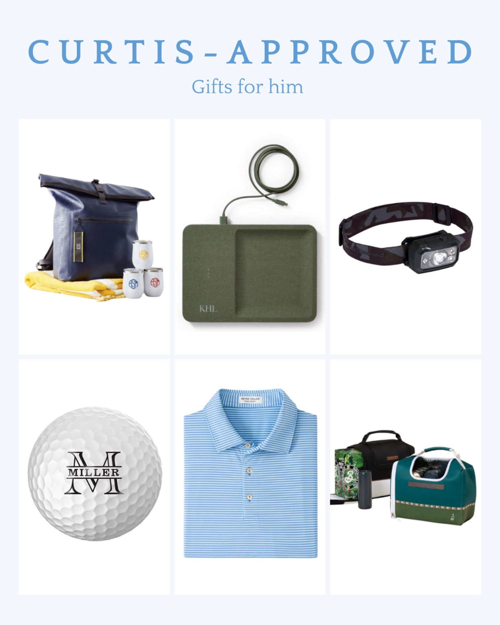 Gifts for men, approved by my husband. If you’re looking for a great Christmas gift idea for dad, grandpa, husband, or any man, these will be a hit! 

Men’s wipeable backpack, wireless charging station, storm headlamp, personalized golf balls, men’s polo, performance polo, portable cooler, gifts for him, Amazon find, holiday gift guide 

#LTKmens #LTKfindsunder100 #LTKGiftGuide
