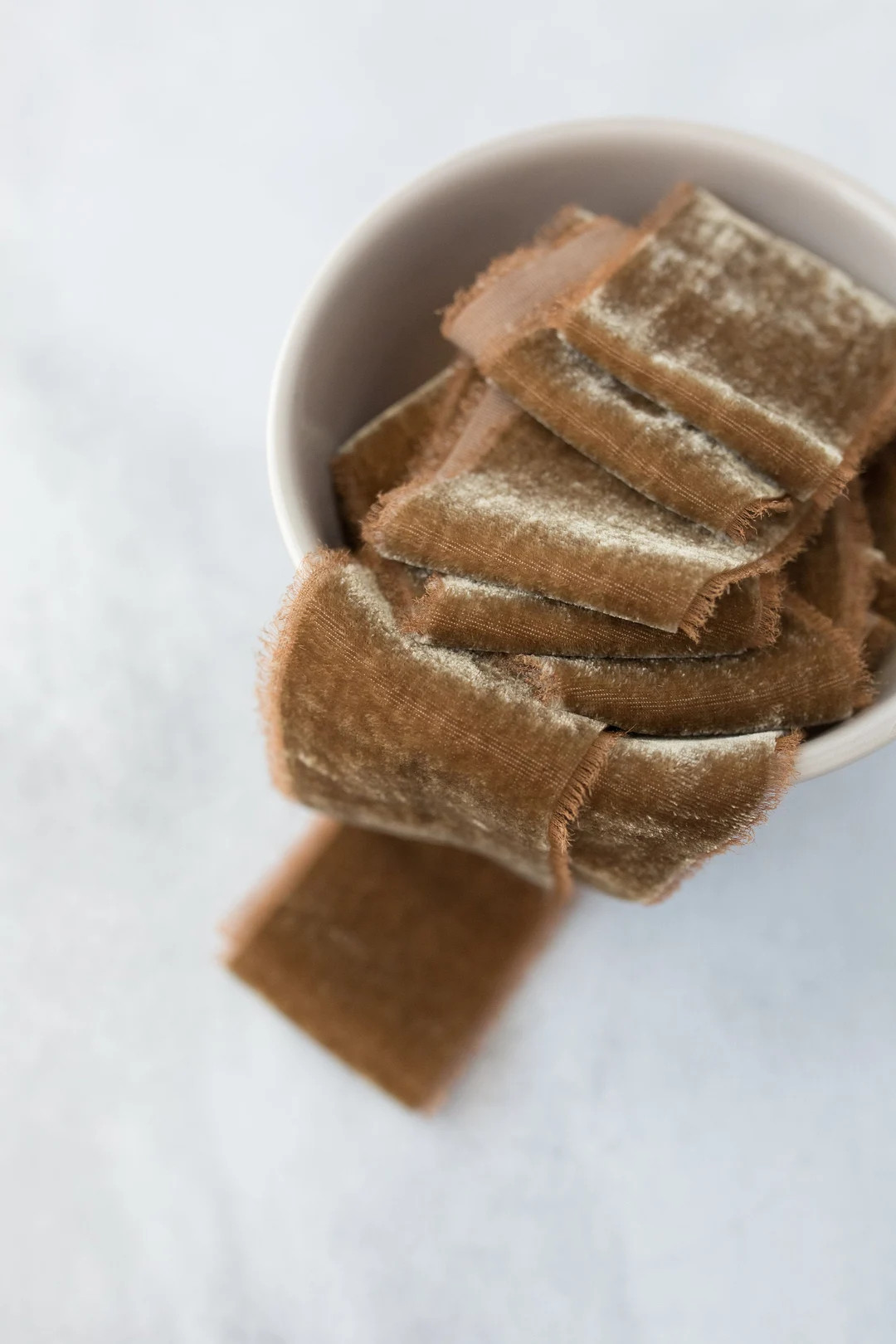 Bronze Silk Velvet Ribbon Bridal Bouquet, Invitations, Wedding Hand Dyed Hand Ripped Wedding Phot... | Etsy (US)