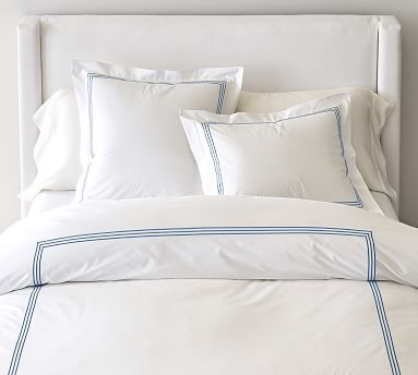 Grand Organic Percale Duvet Cover | Pottery Barn (US)