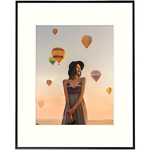 Frametory, 16x20 Aluminum Frame, 11x14 Photo with Ivory Mat for Wall Display, Sawtooth Hanger, Sw... | Amazon (US)