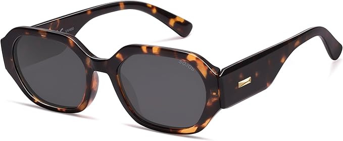 SOJOS Polarized Sunglasses For Women Retro Rectangle Womens Sun Glasses Trendy Narrow Square 90s ... | Amazon (US)