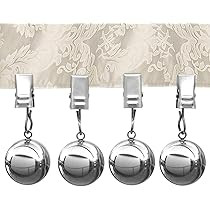 Tablecloth Weights, 10oz Heavy Premium Tablecloth Clips Added Weights (4 Pack) | Amazon (US)