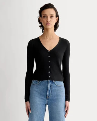 Women's Cardigan in Ultrasoft Merino by Everlane in Black, Size M | Everlane