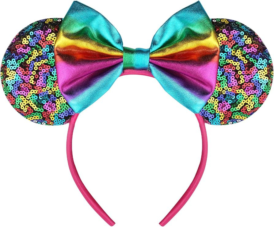YUNISS Mouse Ears Headbands,Sequin Ears for Women Girls Party | Amazon (US)