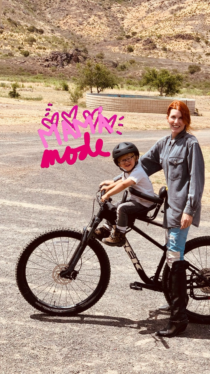 Ignore my aweful outfit 😜 I was optimizing for sun coverage this afternoon. 
I just installed this kid bike seat I ordered for Boots and took it for a spin. He is 40lbs+ so it’s certainly a little more challenging (I don’t plan to take any hills like his) but it does mean he gets to be included in family bike rides.
It was annoying to have to build this but there are only about 6 screws so it’s not aweful. He liked it and seemed comfortable ❤️ and now he can come along! 

#LTKSeasonal #LTKkids #LTKfamily