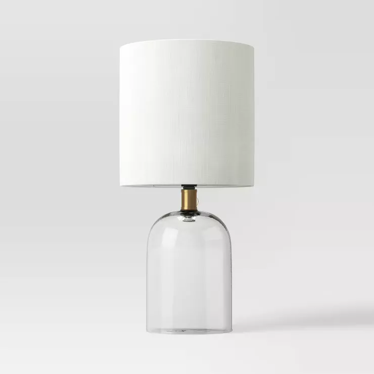 Glass cylinder on sale table lamp