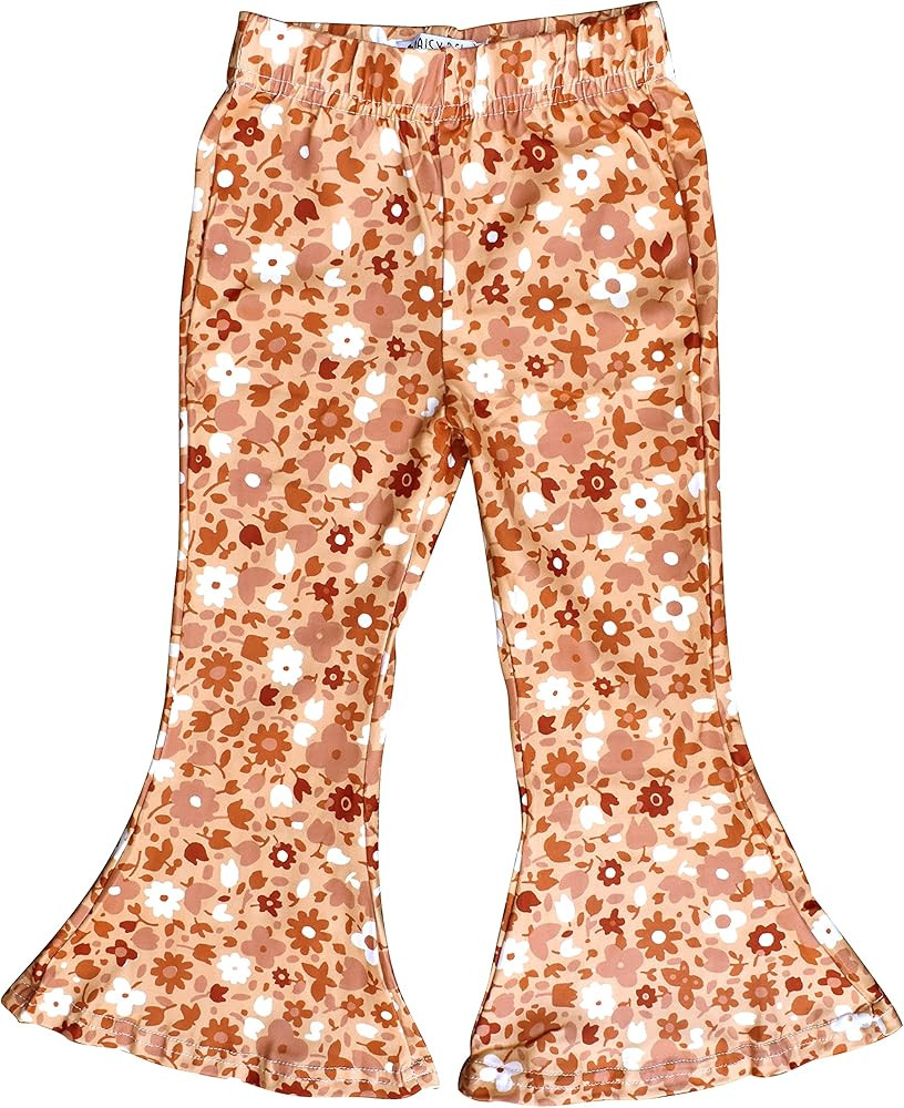 Daisy Del Sol Little Girls Boho Bell Bottom Stretch Legging Flared Soft Yoga Pants Toddler Childr... | Amazon (US)