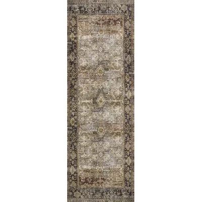 Giacinto Oriental Olive/Charcoal Area Rug World Menagerie Rug Size: Runner 2'6" x 9'6 | Wayfair North America