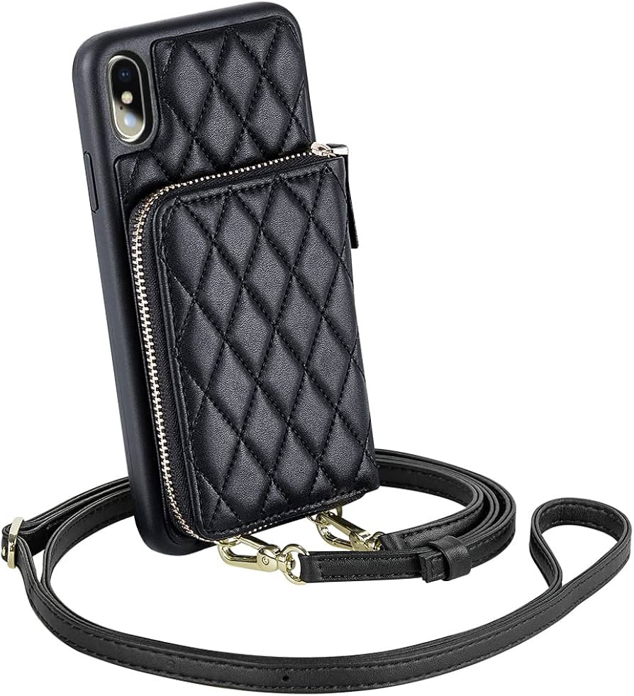 LAMEEKU Wallet Case Compatible with iPhone Xs Max, Quilted Wallet Case for iPhone Xs Max Card Hol... | Amazon (US)