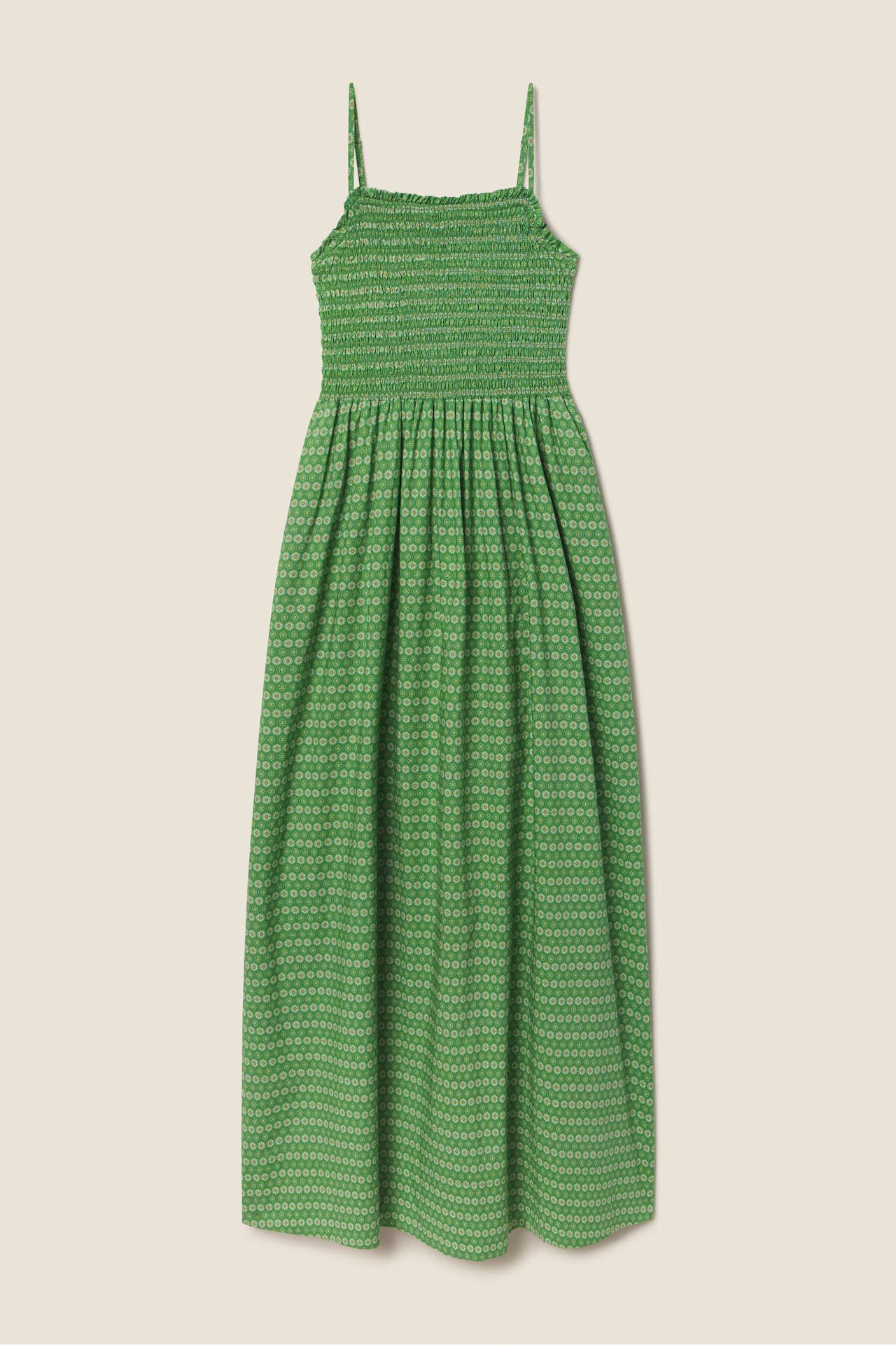 Carmen Dress Green Medallion | TROVATA