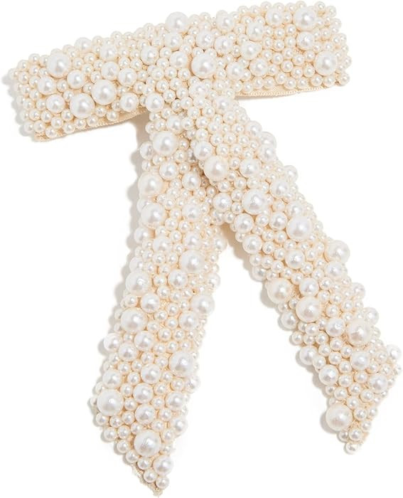 Jennifer Behr Women's Donna Bow Barrette, Pearl, Off White, One Size | Amazon (US)