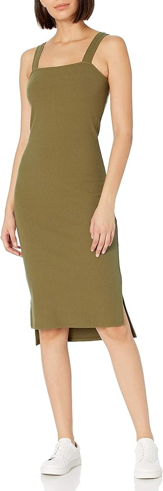 The Drop Women's Amelia Square Neck Strappy Bodycon Midi Tank Dress | Amazon (US)