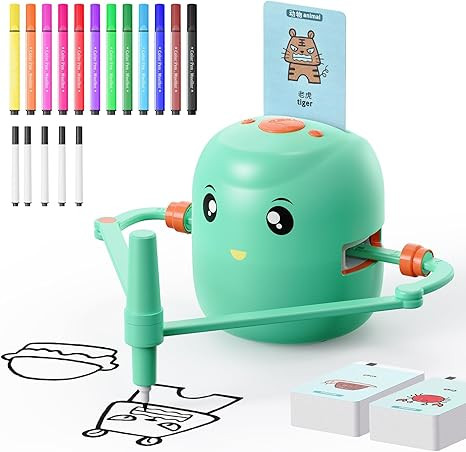 Interactive Educational Drawing Robot for Kids - Montessori Learning Toy with 150 Word Cards, Voi... | Amazon (US)