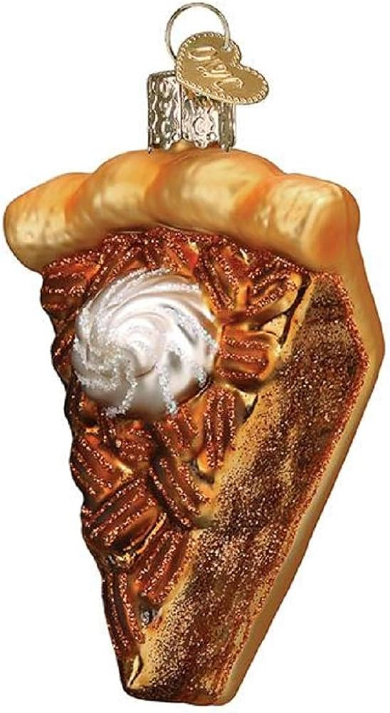 Old World Christmas Piece of Pecan Pie Blown Glass 2020 Unique Christmas Ornaments for Christmas ... | Amazon (US)