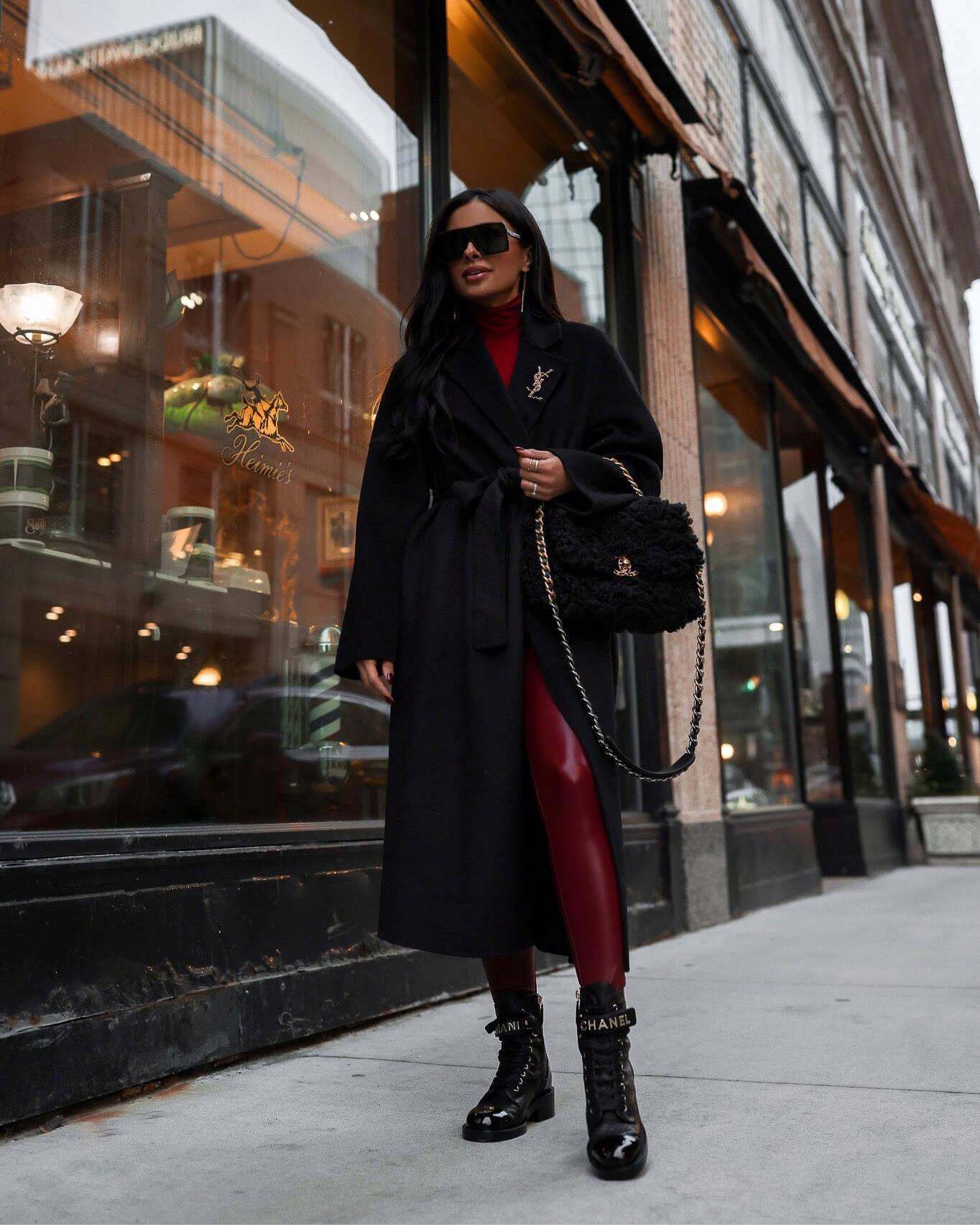 Winter outfit ideas
Mango black coat
Commando red faux leather leggings
Commando red turtleneck bodysuit
Oxblood outfit 
Chanel combat boots
Chanel bag

#LTKSeasonal #LTKfindsunder100 #LTKstyletip