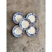 Dinner Soup Plates Ii Set Of 5 Pieces Boch Freres La Louviere Dragon Pattern Blue Transferware | Etsy (US)