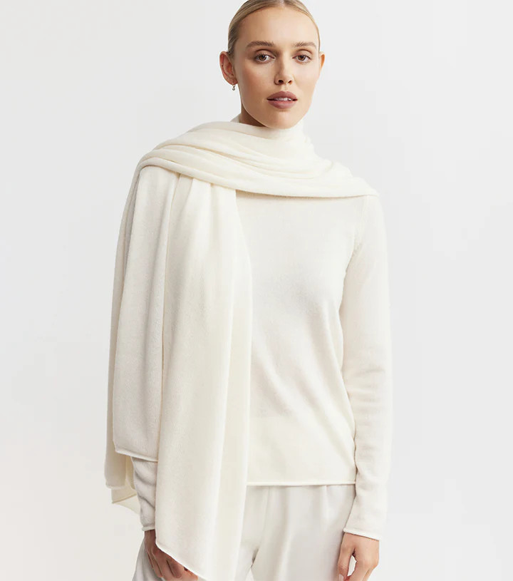 Cashmere Travel Wrap - Cream | Elle & Riley