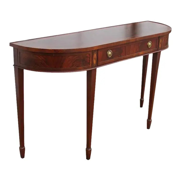 Late 20th Century Copley Place Demilune Console Table by Hekman Furniture | Chairish
