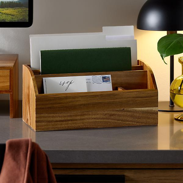 Rowan Acacia Desktop Organizer | The Container Store