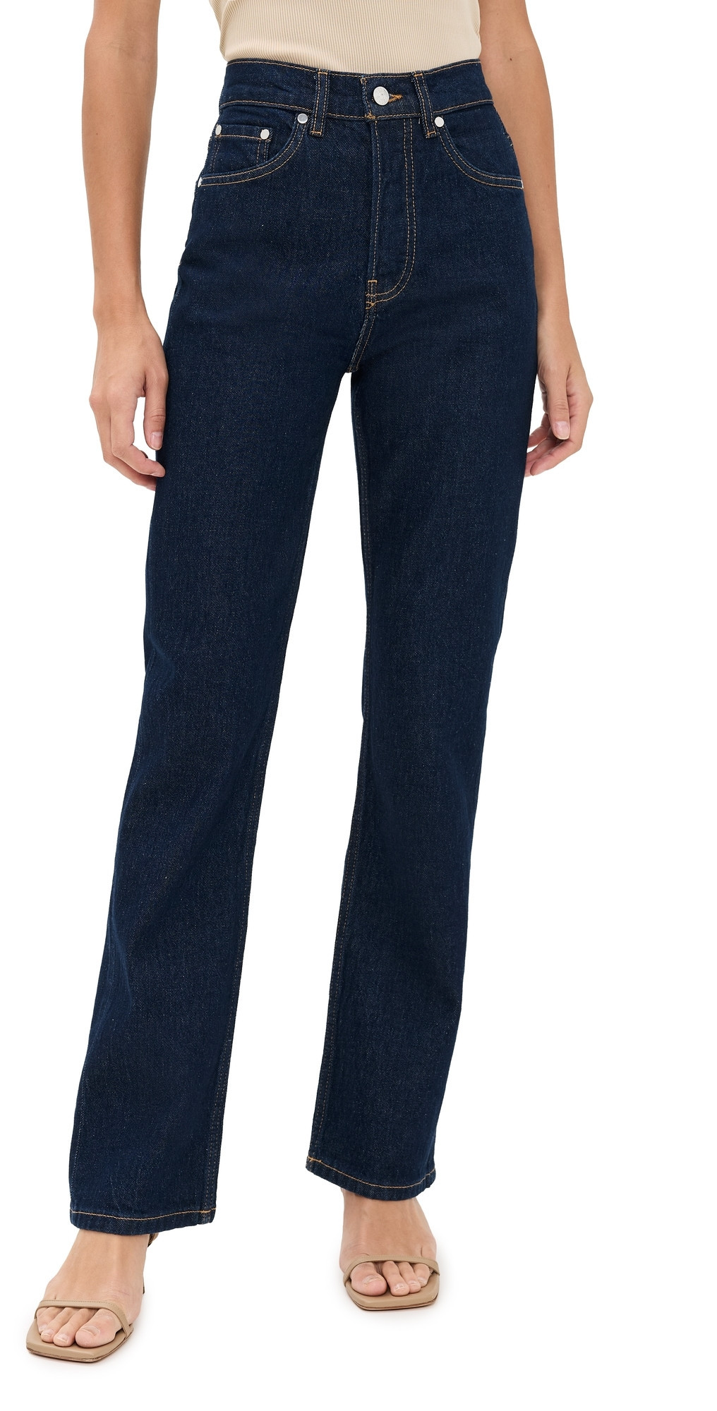 EB Denim High Rise Straight Jeans Havana Night 28 | Shopbop