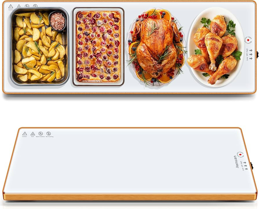 Warming Trays for Buffets Party (Long 32"x12"), Warming Mat for Food with Thermostat & Full Surfa... | Amazon (US)