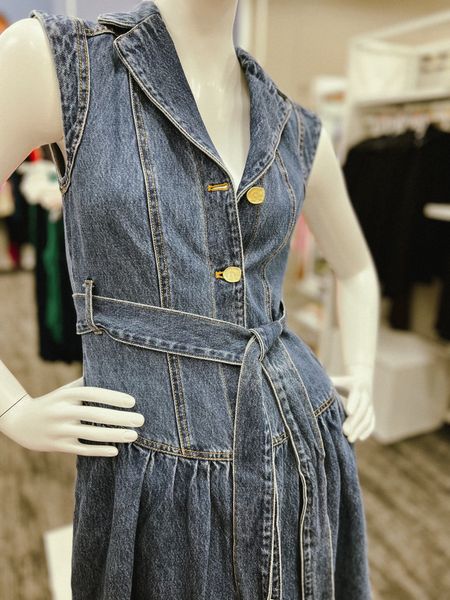 Sleeveless Denim Button-Front Midi Dress by Future Collective with Jenee Naylor Medium Wash at Target. Love this Target find. Affordable fashion. Denim dress. Target style. 

#LTKStyleTip #LTKFindsUnder50 #LTKWorkwear
