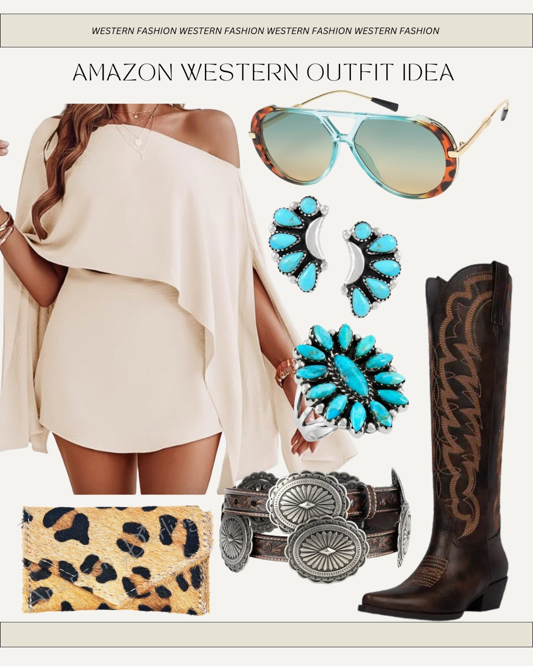 Amazon western outfit idea perfect for Country concert. Rodeo girls went out dancing date night summer to be set turquoise cowgirl, boots, western belt, cowgirl, cowboy.

#LTKgrwm #LTKootd