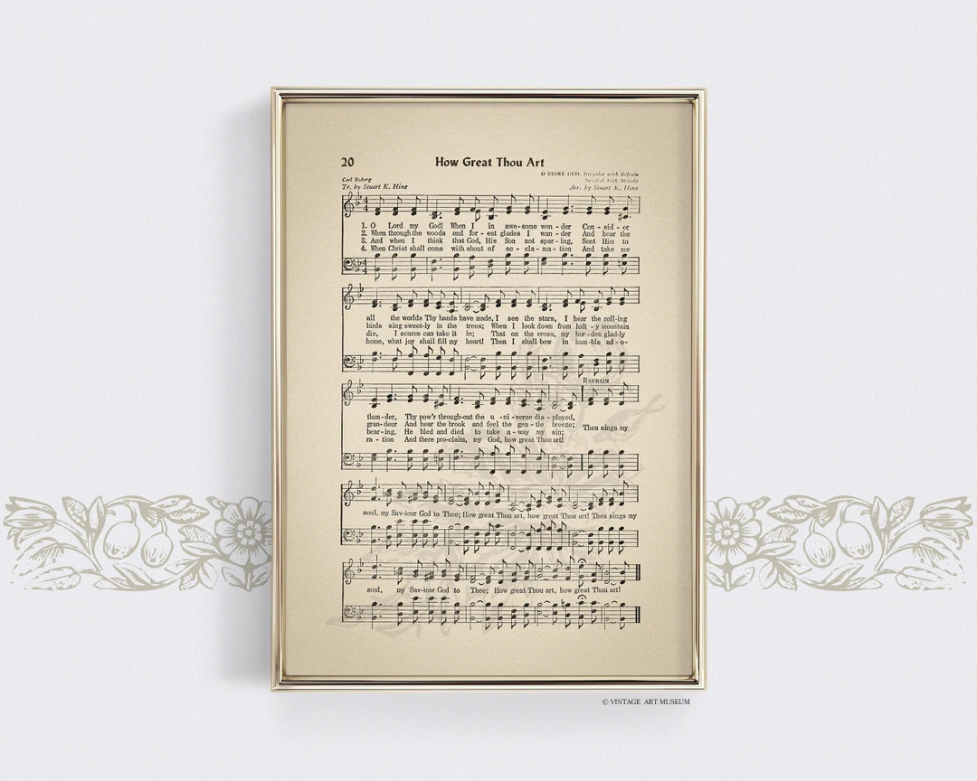 Christian Hymn how Great Thou Art Vintage Print - Etsy | Etsy (US)