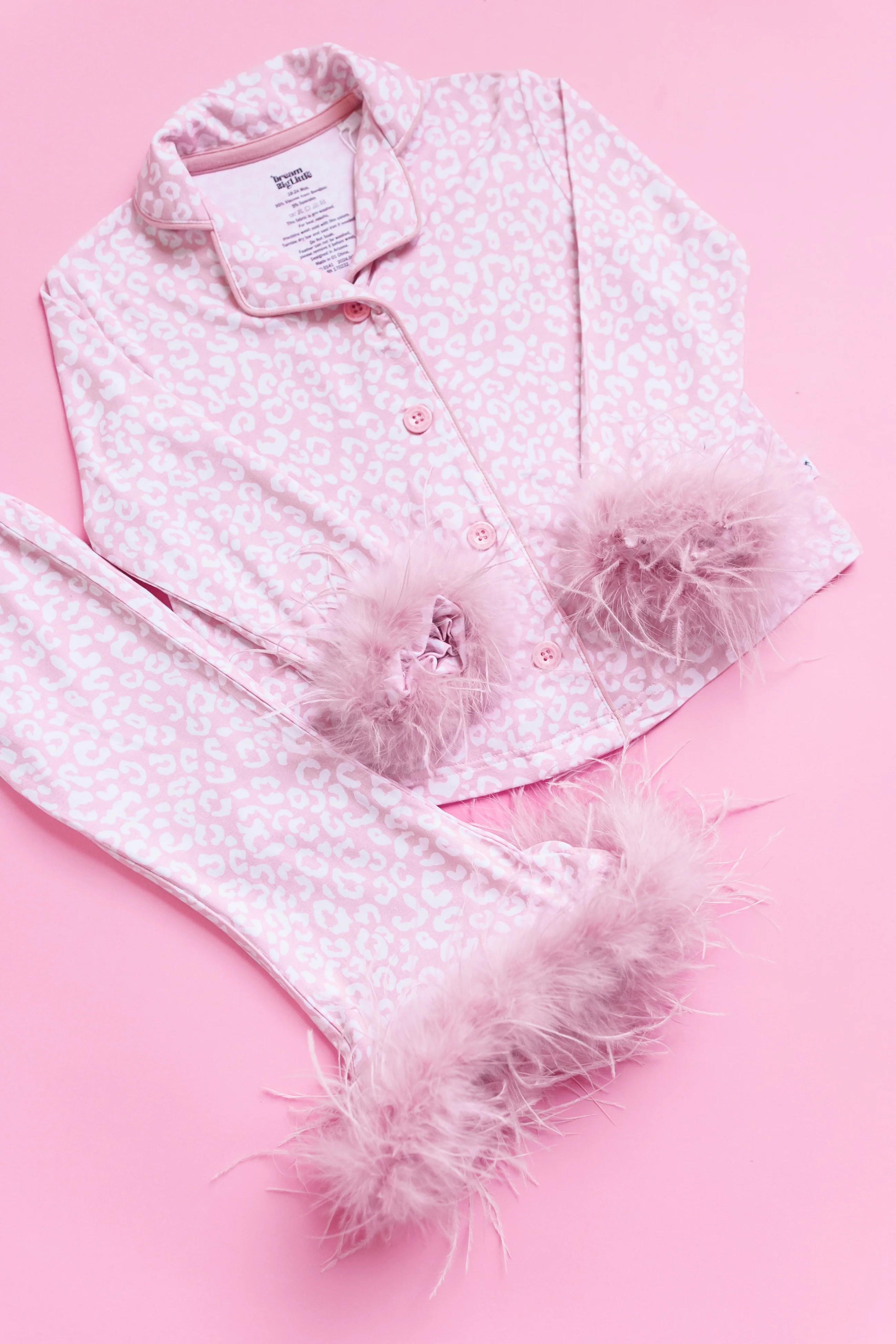 BLUSHING LEOPARD GIRL’S FLARE FEATHERED DREAM SET | Dream Big Little Co.