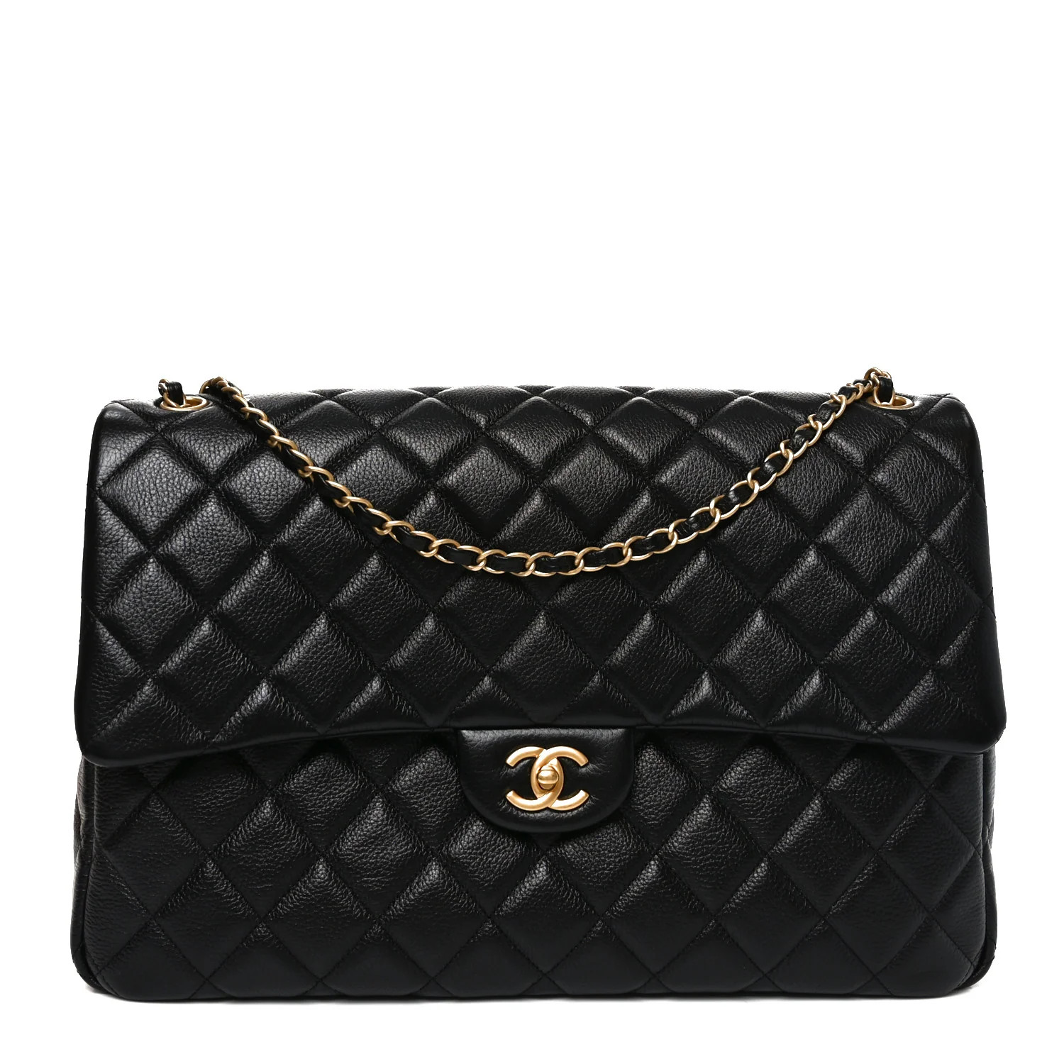 Caviar Quilted Small XXL Travel Flap Bag Black | FASHIONPHILE (US)