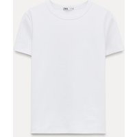 Zara - Interlock Short Sleeve T-Shirt - White - M - Woman | Zara AU