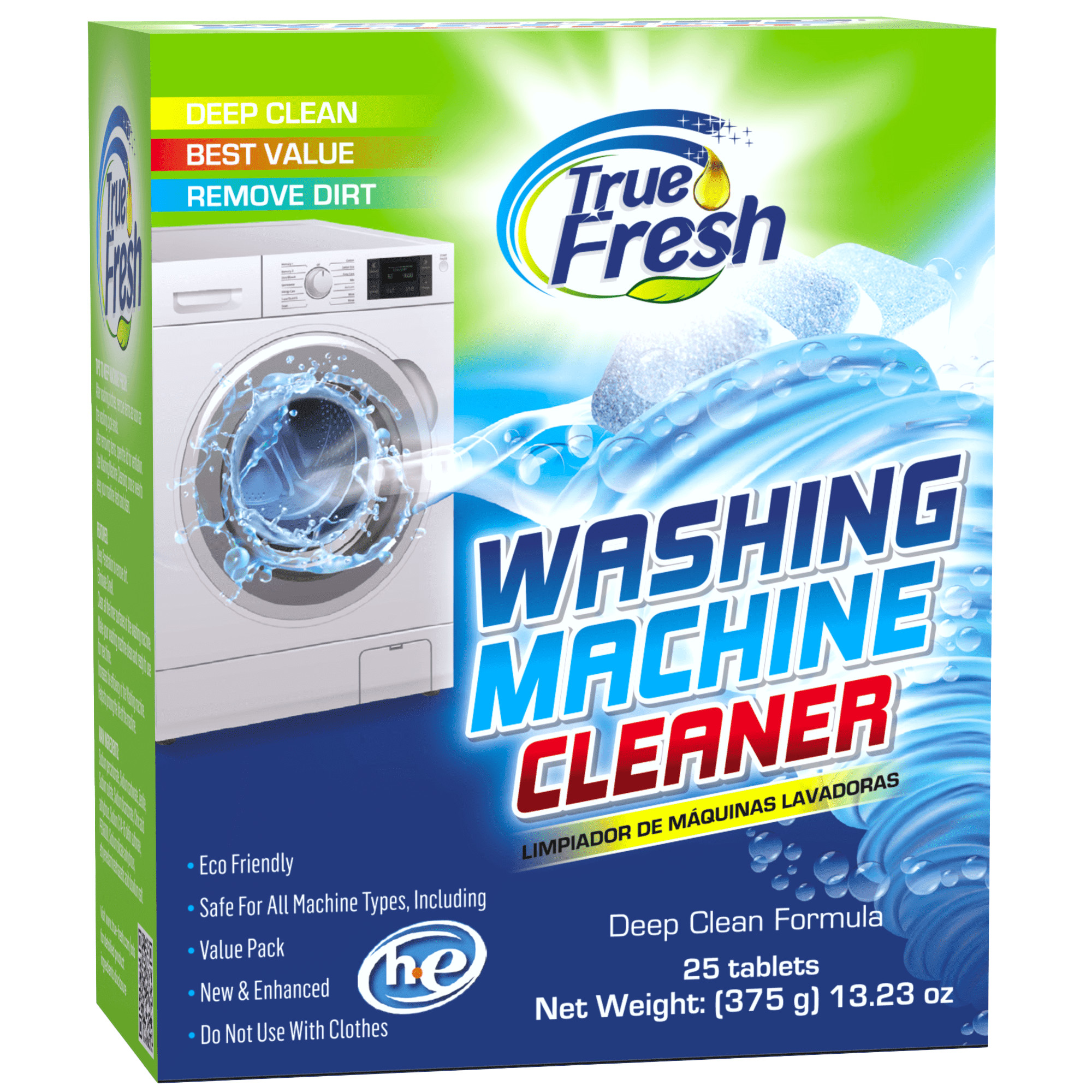 True Fresh Washing Machine Cleaner Tablets 25 Pack - Washer Cleaner - For Front and Top Loader, a... | Walmart (US)