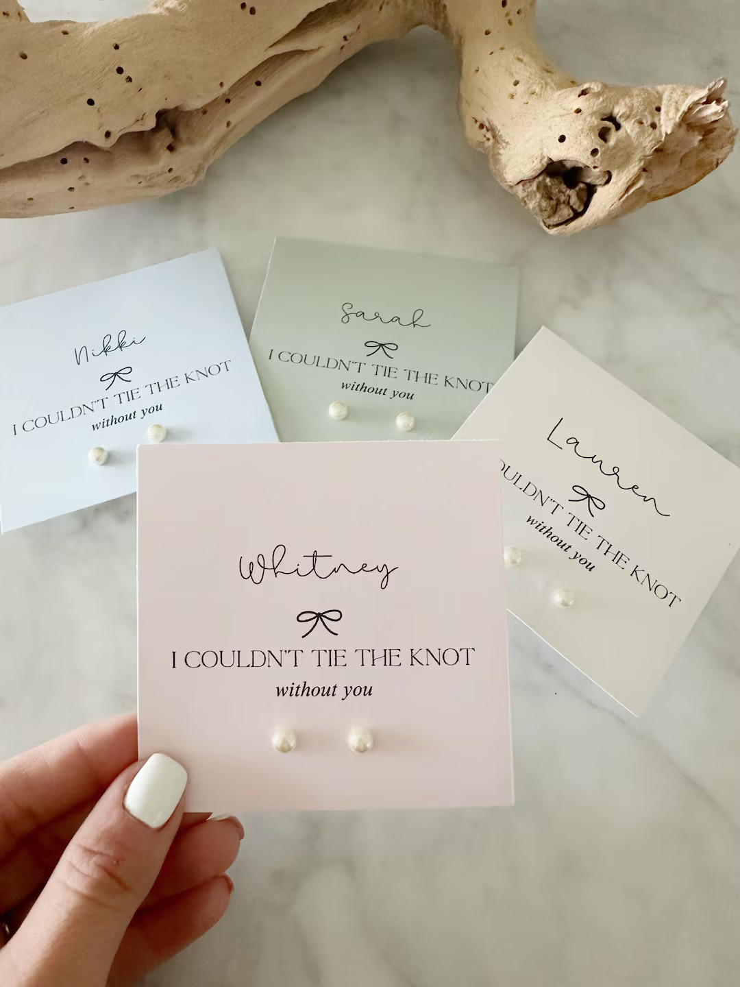 Bridesmaid Earrings, Bridesmaid Jewelry, Bridesmaid Card, Freshwater Pearls, Wedding Jewelry, Acc... | Etsy (US)