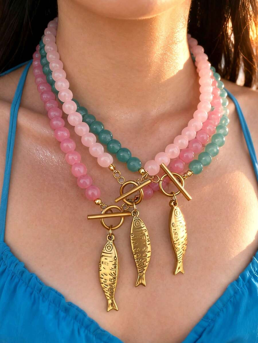 1pc Bohemian Style Ocean-Inspired Creative Fashion Elegant Luxurious Minimalist Titanium Steel Fi... | SHEIN