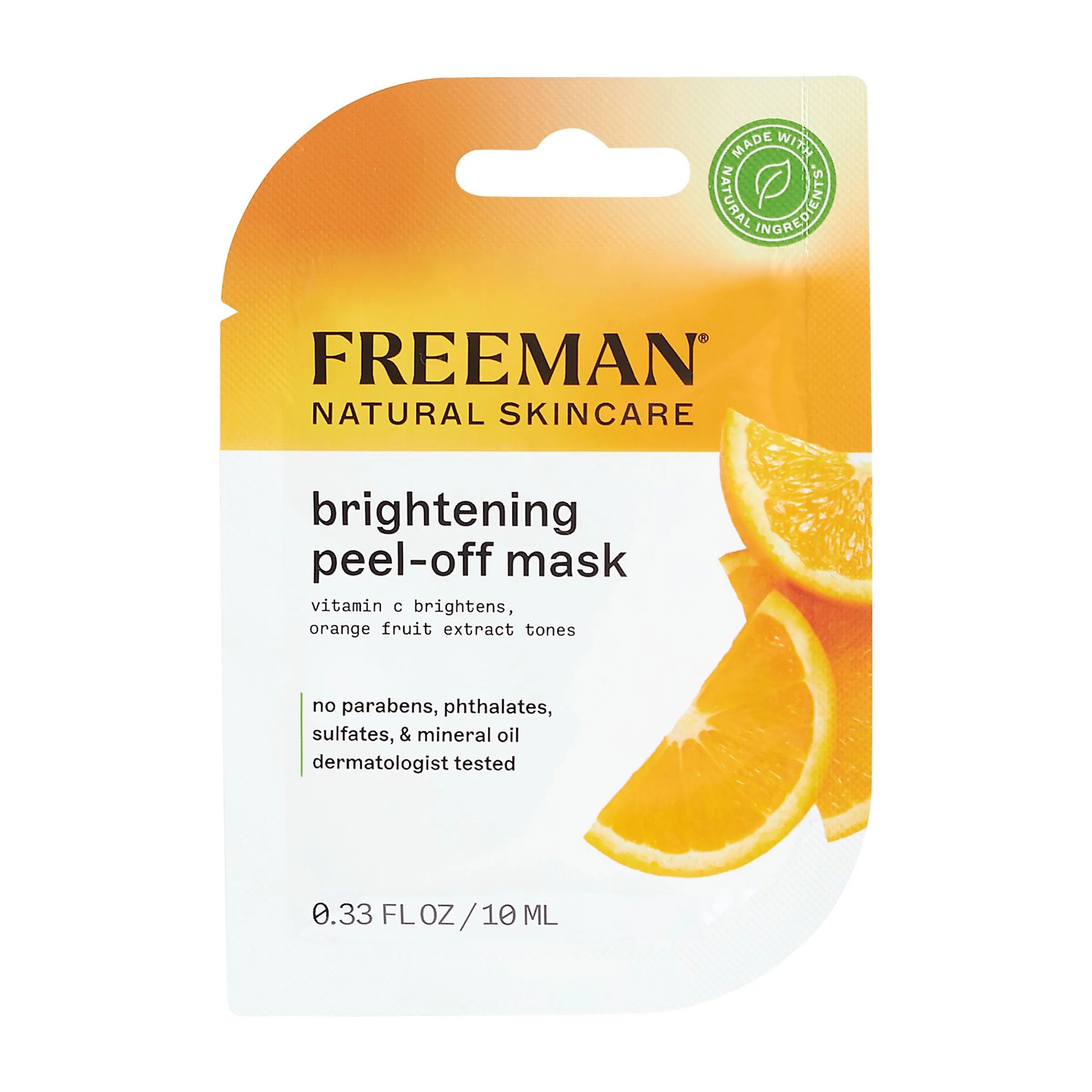 Freeman Natural Brightening Vitamin C & Orange Peel-off Mask, Revive Dull Skin, for Normal Skin -... | Walmart (US)