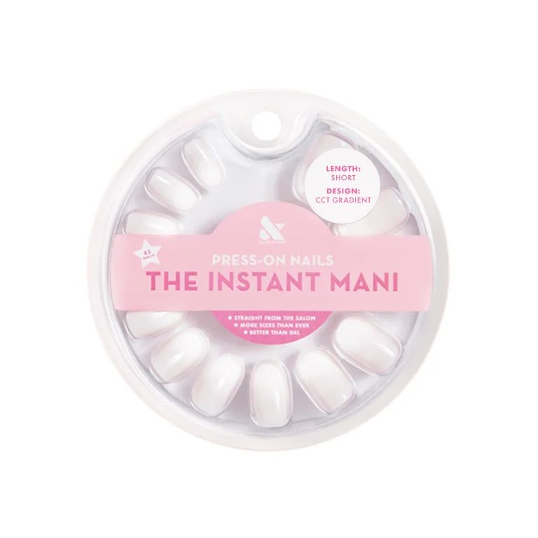 Olive & June Instant Mani Round Short Press-On Nails, Sheer Pink, CCT, 42 Pieces - Walmart.com | Walmart (US)