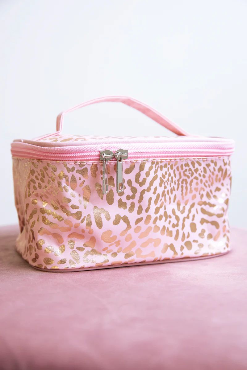 The Best You Animal Print Makeup Bag Pink DOORBUSTER | The Pink Lily Boutique