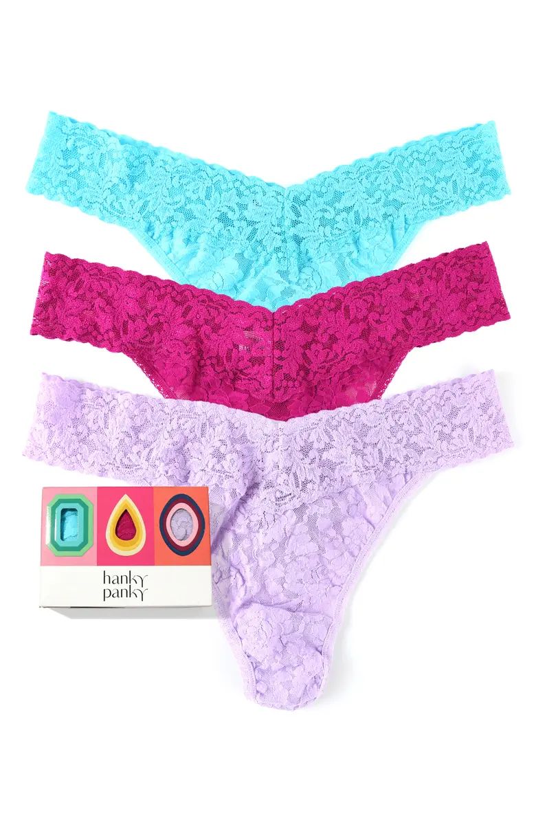 Holiday Assorted 3-Pack Original Rise Thongs | Nordstrom