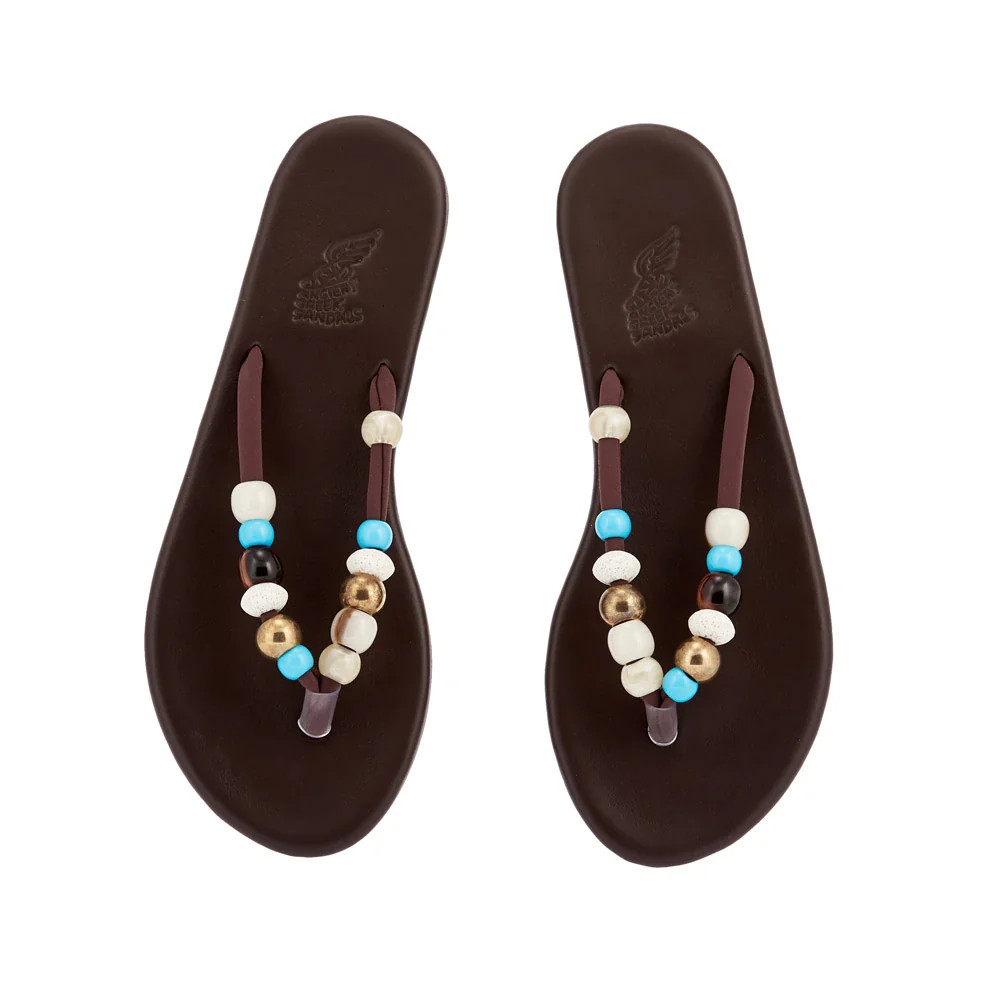 Saionara Beads Brown | Ancient Greek Sandals