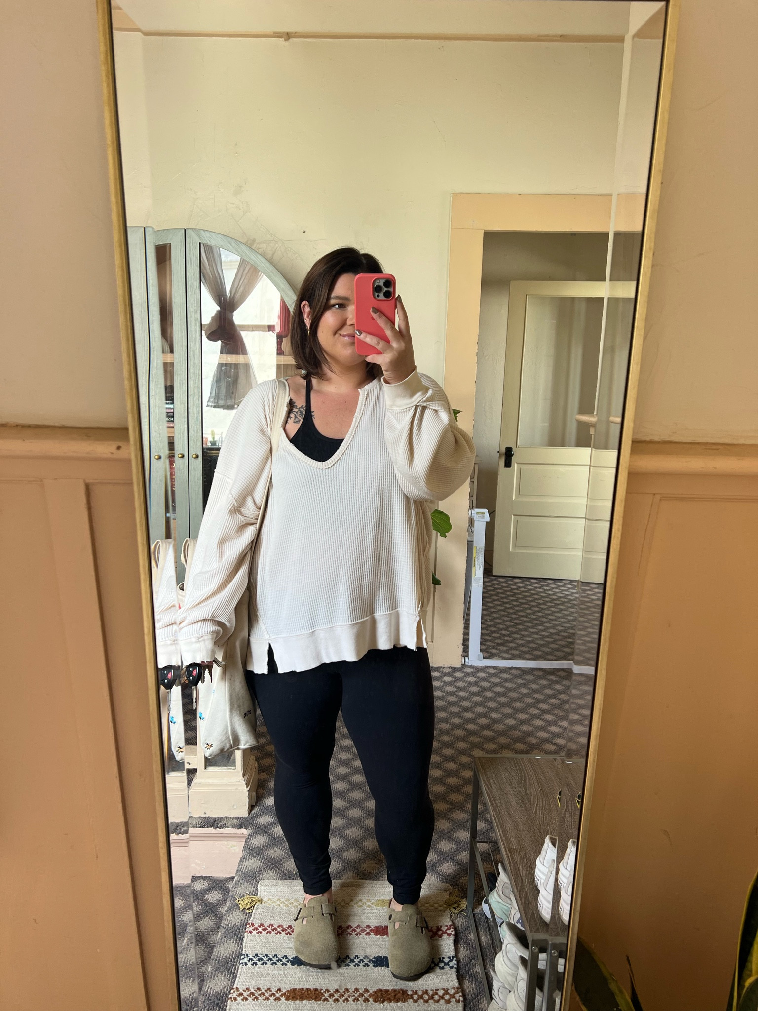 Easy comfy fall outfit that’s also bump friendly! Size large thermal, l/xl under tank, size 10 leggings.

#LTKSeasonal #LTKmidsize #LTKbump