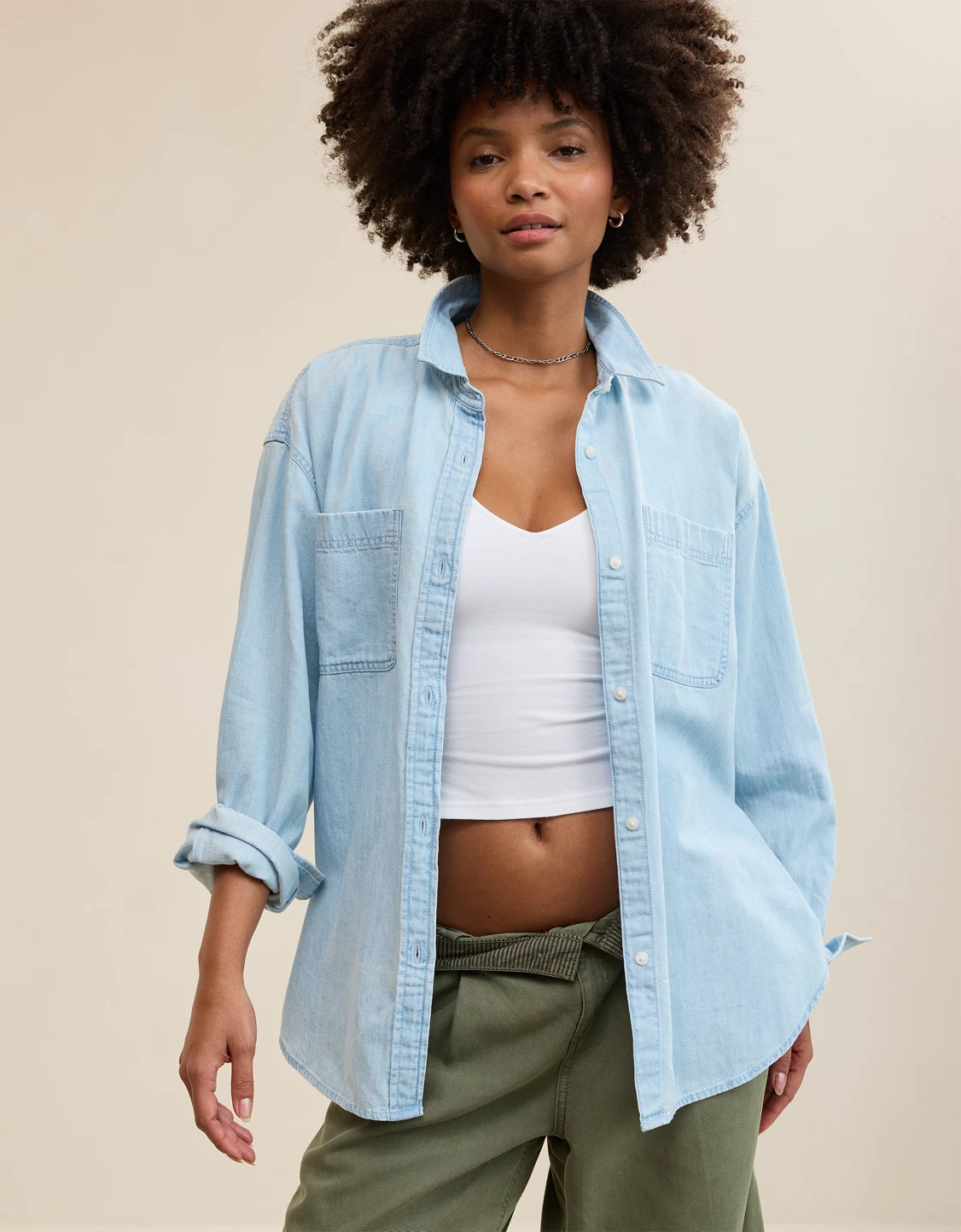 Aerie Anytime Fave Woven Shirt | American Eagle Outfitters (US & CA)