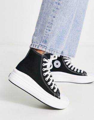 Converse – Chuck Taylor All Star – Move Hi – Sneaker in Schwarz | ASOS (Global)