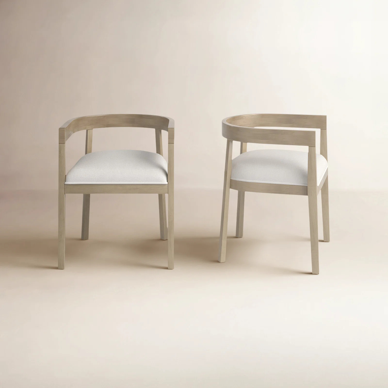 Daney Peony Fabric and Rubberwood Dining Chairs (Set of 2) | Wayfair North America