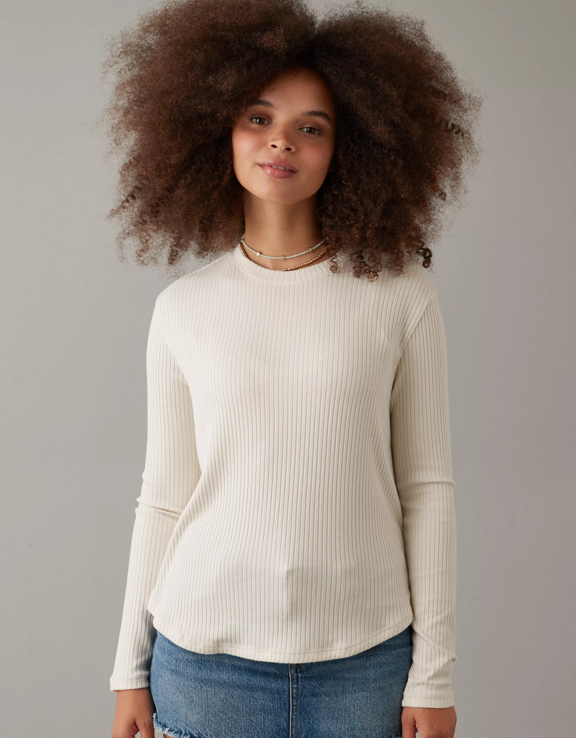 AE Long-Sleeve Crew Neck Tee | American Eagle Outfitters (US & CA)