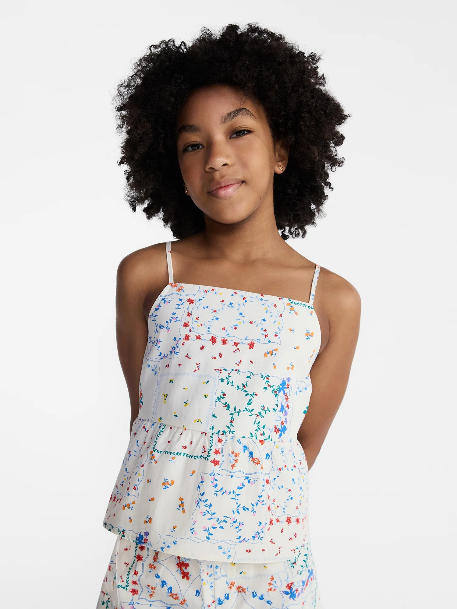 Weekend Academy Girls Cotton Babydoll Tank Top, Sizes 4-18 | Walmart (US)